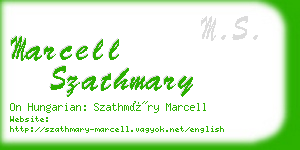 marcell szathmary business card